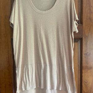 Women's Beige Short Sleeve Top